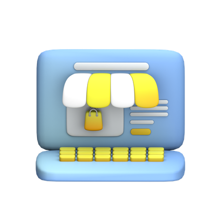 E Commerce Website  3D Icon