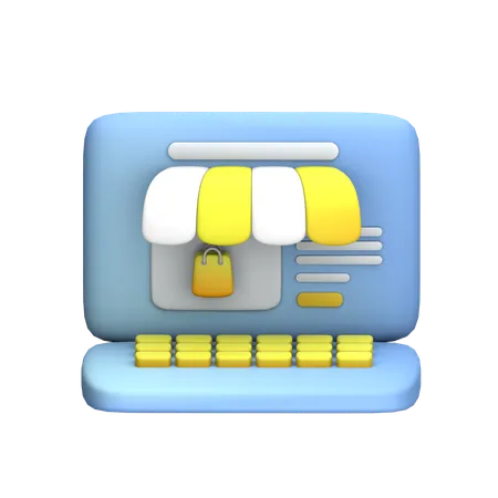 E Commerce Website  3D Icon