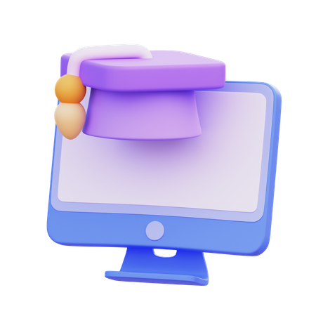 E Learning  3D Icon