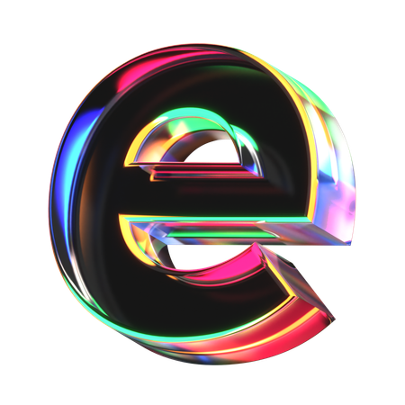 E lettre  3D Icon