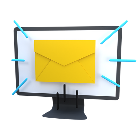 Transmitir e-mail  3D Illustration