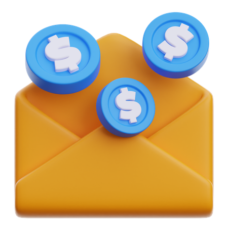 Earning Email  3D Icon