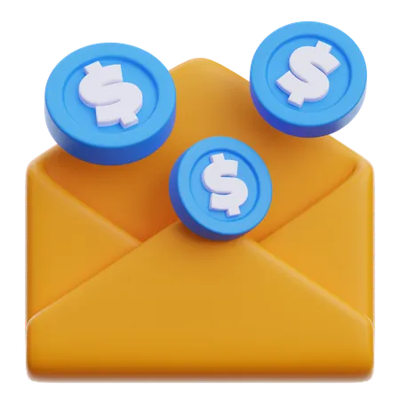 Earning Email  3D Icon