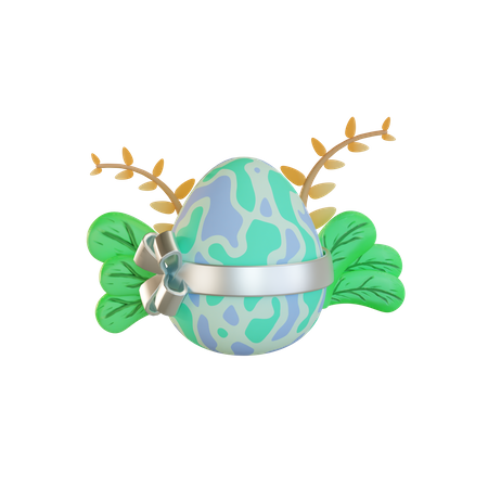 Easter egg  3D Illustration