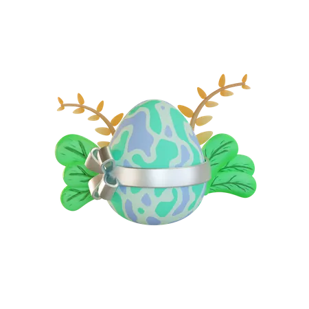 Easter egg  3D Illustration