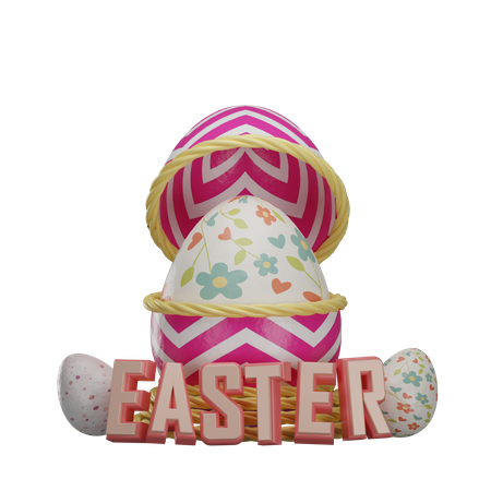 Easter egg  3D Illustration