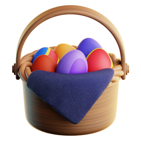 Easter Egg Basket  3D Icon