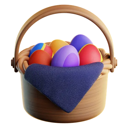 Easter Egg Basket  3D Icon