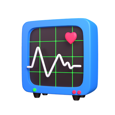 Ecg Machine  3D Icon