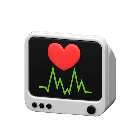 ECG Monitor  3D Icon