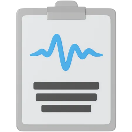 ECG Report  3D Icon