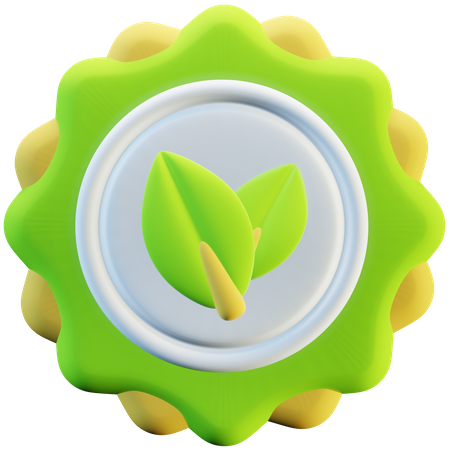 Eco Badge  3D Icon