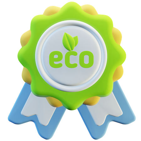 Eco Badge  3D Icon