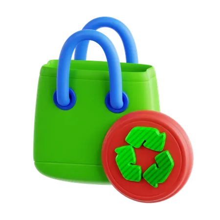 Bolsa ecologica  3D Icon