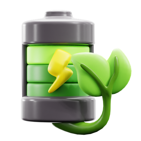 Eco Battery  3D Icon