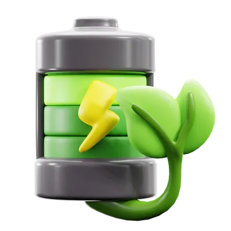 Eco Battery  3D Icon