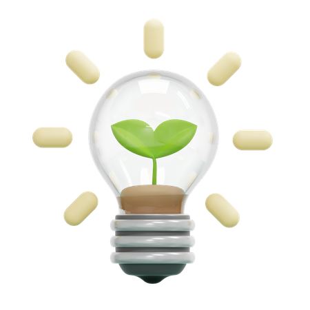 Eco Bulb  3D Icon