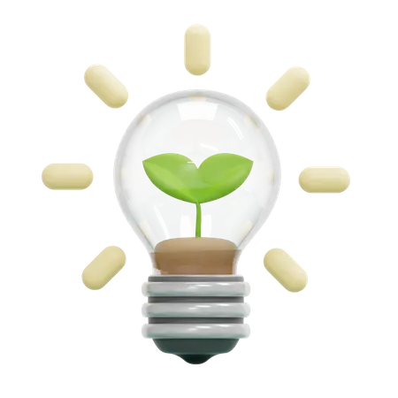 Eco Bulb  3D Icon