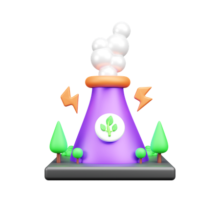 Eco Factory  3D Icon