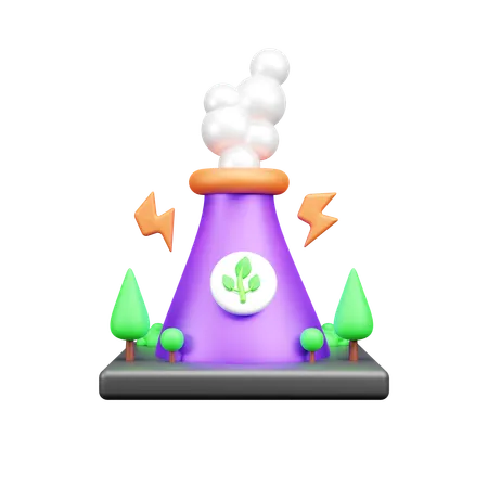 Eco Factory  3D Icon