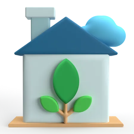 Eco House  3D Icon