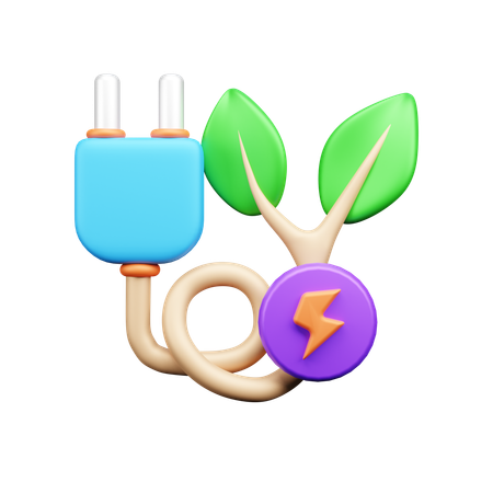 Eco Plug  3D Icon