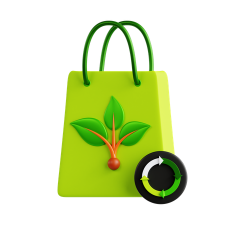 Eco Shopping Bag  3D Icon