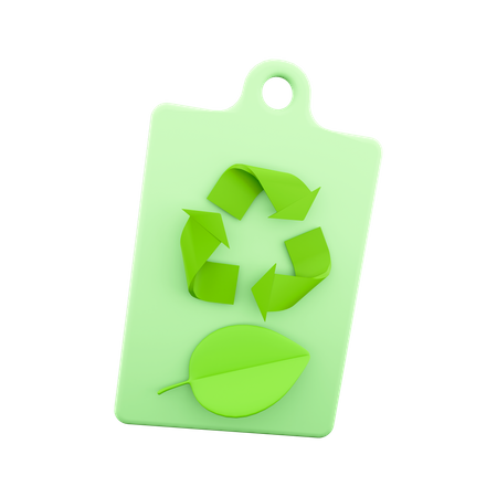 Eco Tag  3D Icon