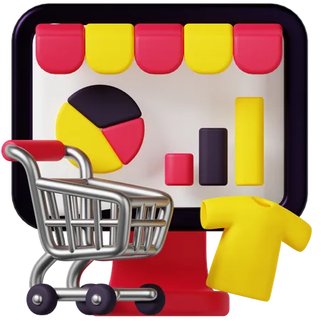 Ecommerce Analytics  3D Icon