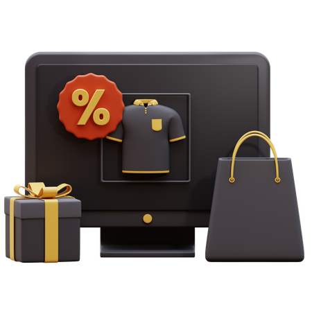 Ecommerce Desktop  3D Icon