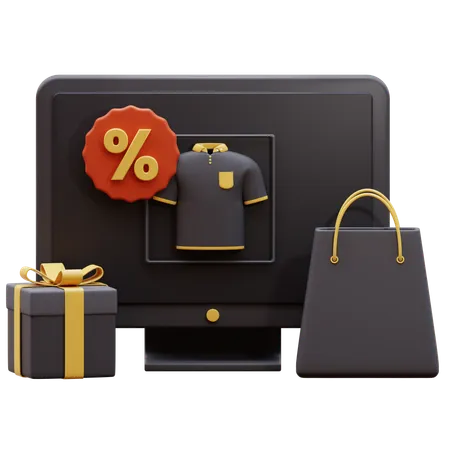 Ecommerce Desktop  3D Icon