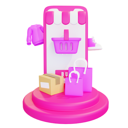 Ecommerce Podium  3D Icon