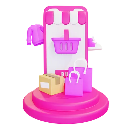 Ecommerce Podium  3D Icon