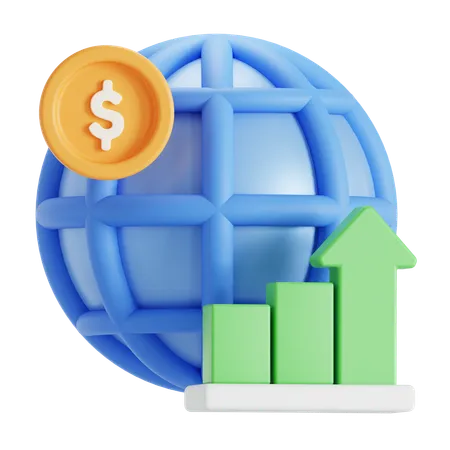 Economia mundial  3D Icon