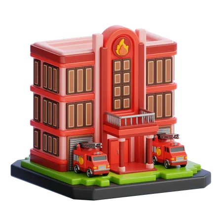 Prédio do corpo de bombeiros  3D Icon