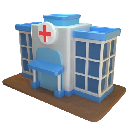 Edifício Hospitalar  3D Icon