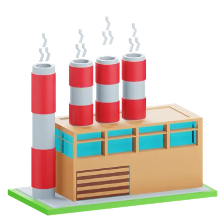 Construção industrial  3D Icon