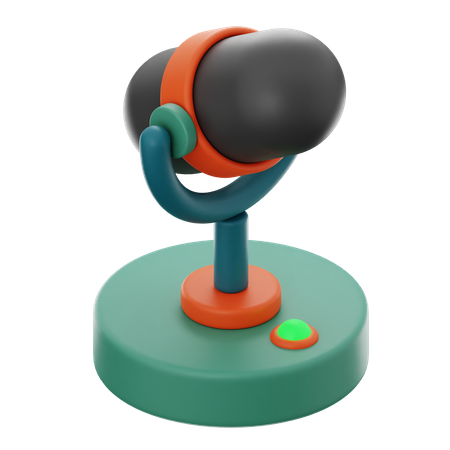 Editor de microfone  3D Illustration