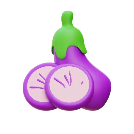 Eggplant  3D Icon