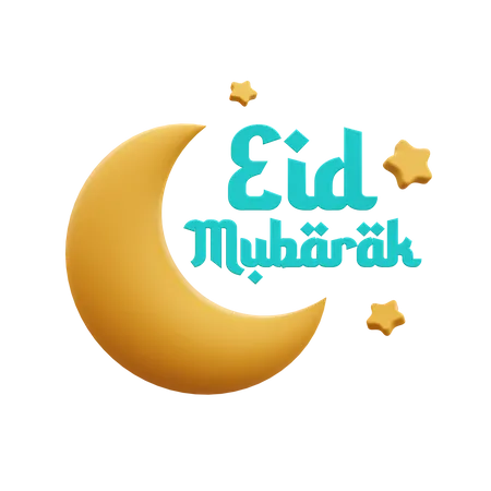 Calligraphie eid mubarak  3D Icon