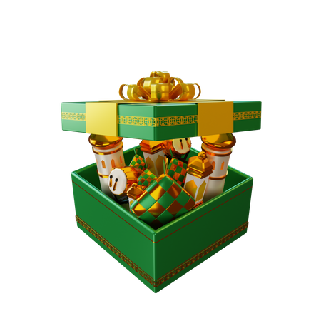 Eid Mubarak Gift  3D Illustration