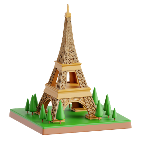 Eiffel Tower  3D Icon