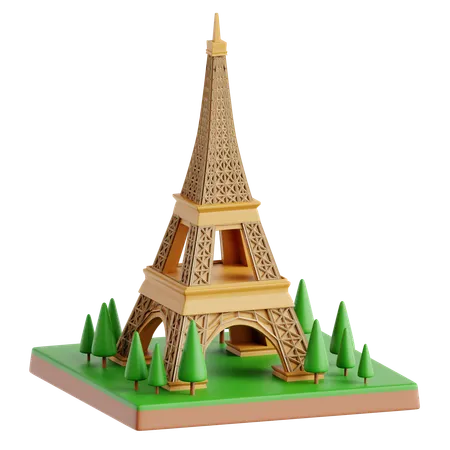 Eiffel Tower  3D Icon