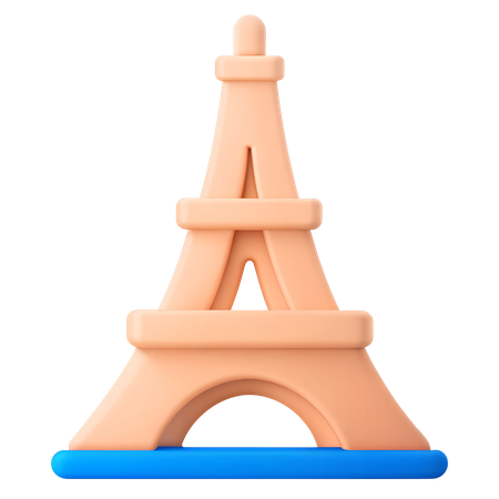 Eiffel Tower Landmark  3D Icon