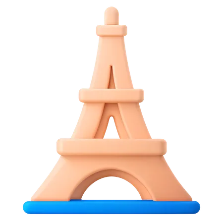 Eiffel Tower Landmark  3D Icon