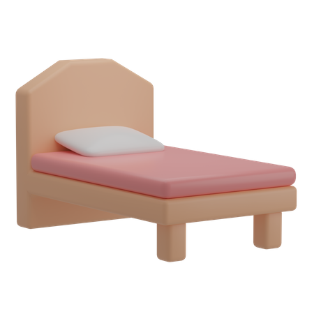 Einzelbett  3D Illustration