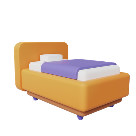 Einzelbett  3D Icon