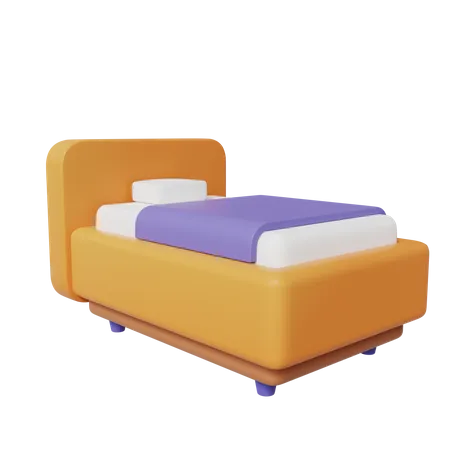 Einzelbett  3D Icon