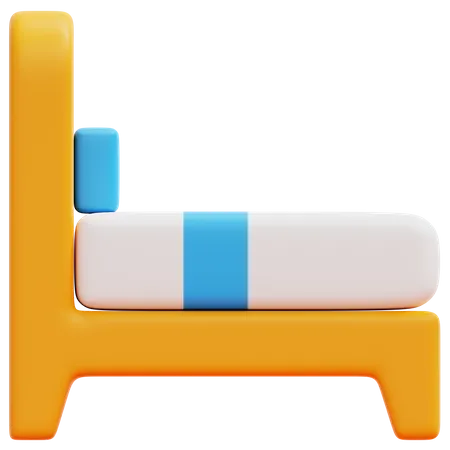 Einzelbett  3D Icon