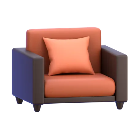 Einzelsofa  3D Icon